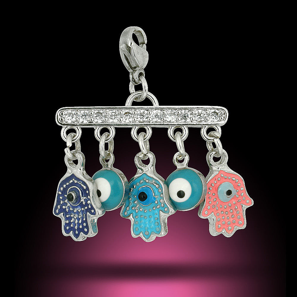 Stainless Steel Hamsa Hand Baby Carriage Jewelry