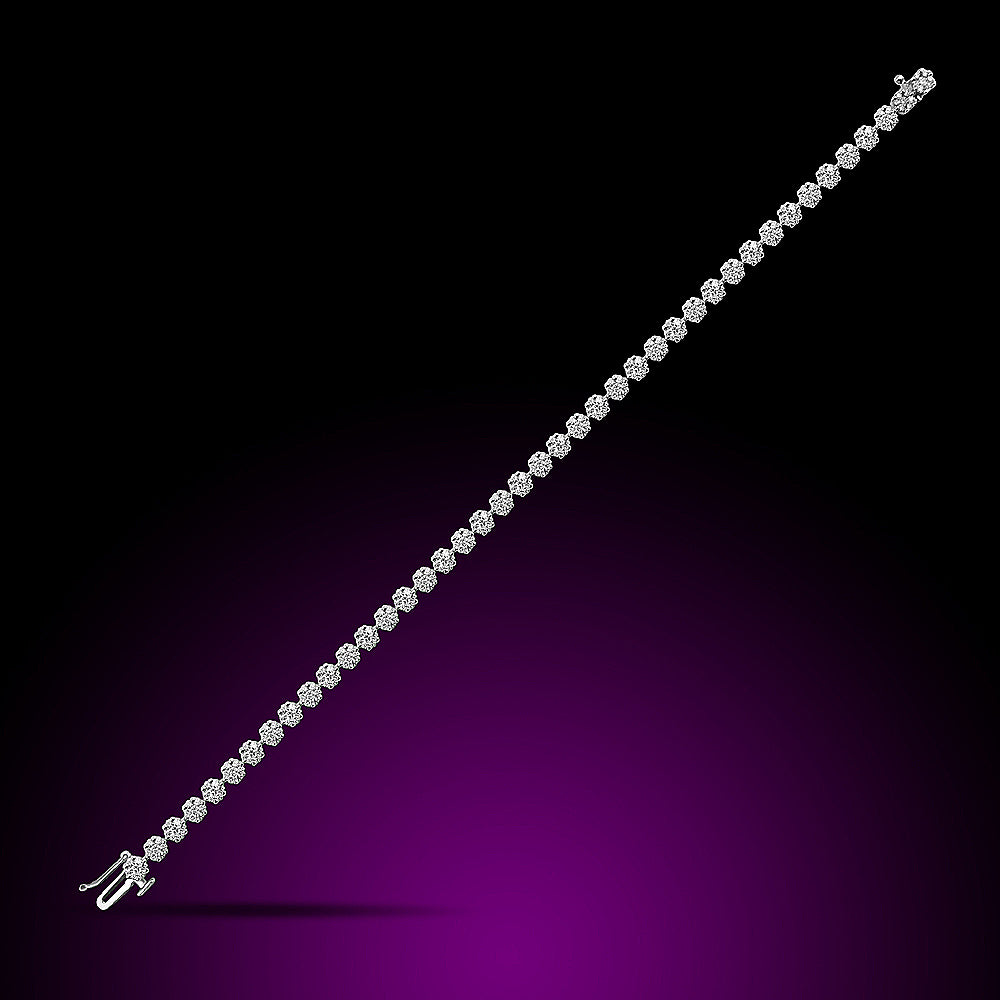 18K White Gold Diamond Bracelet Set With 5.25Ct Diamonds