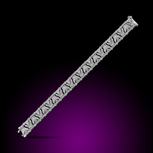 18K White Gold Diamond Bracelet Set With 3.00Ct Diamonds