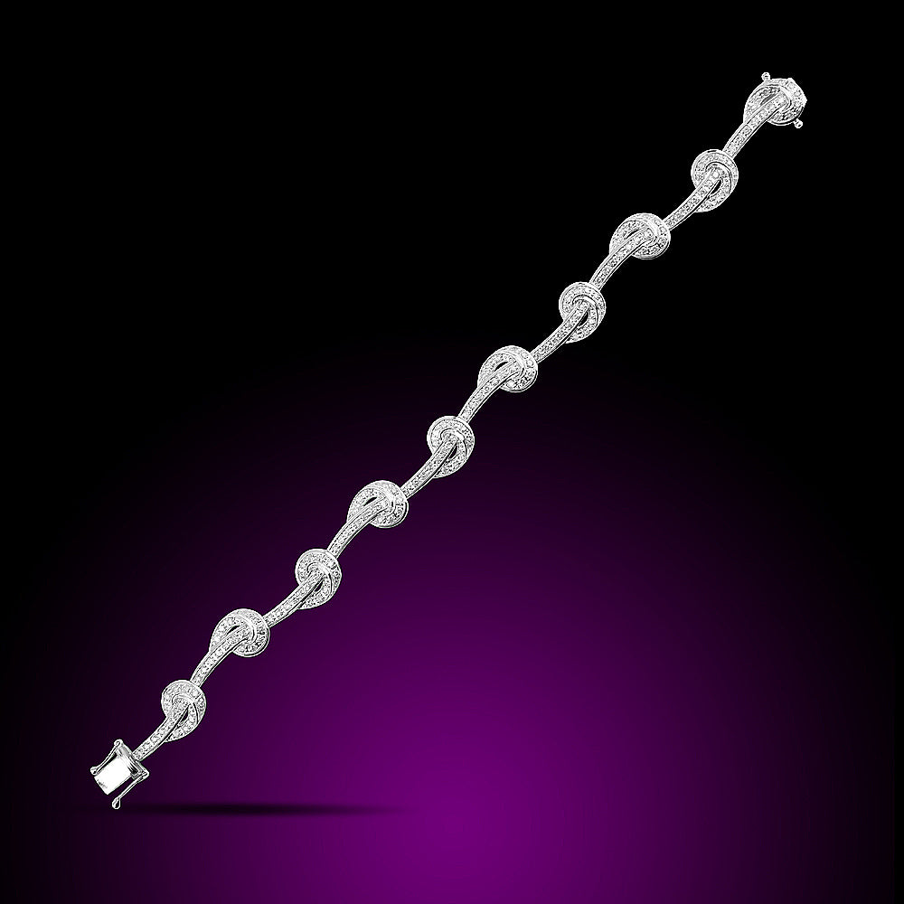 18K White Gold Diamond Bracelet Set With 2.25Ct Diamonds