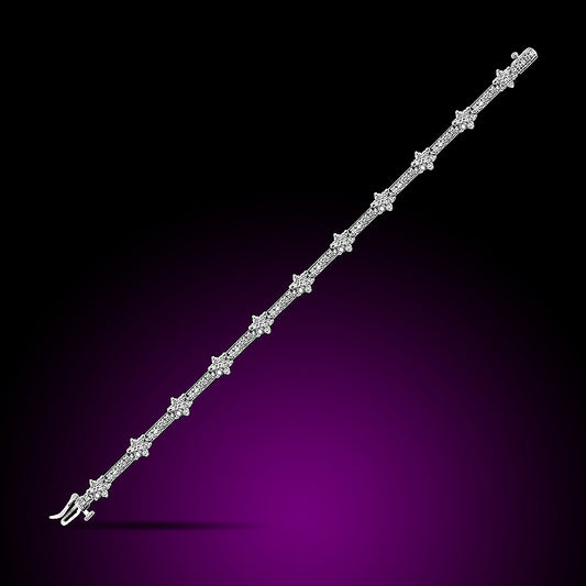 14K White Gold Diamond Bracelet Set With 3.00Ct Diamonds