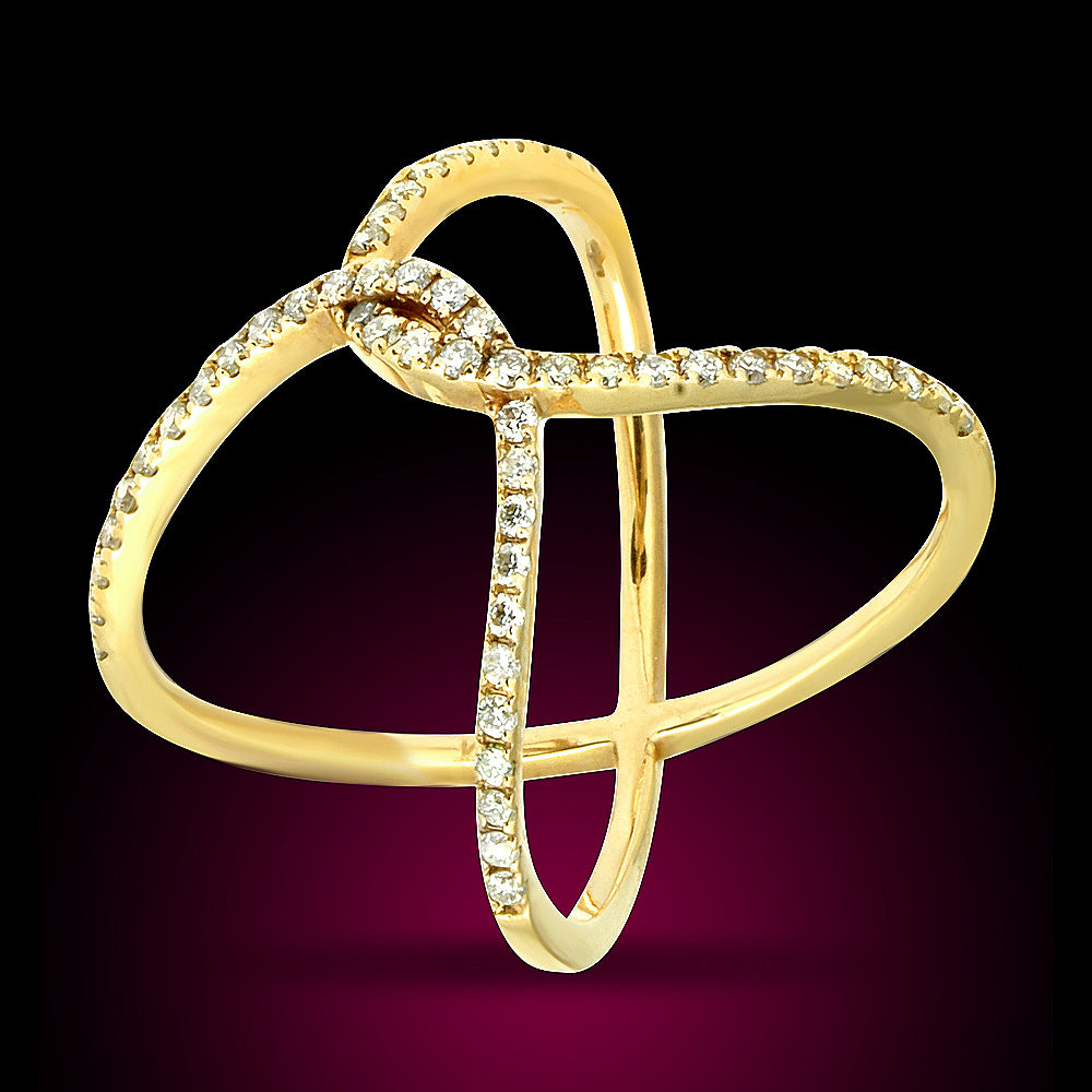14K Rose Gold Diamond Ring Set With 0.55Ct
