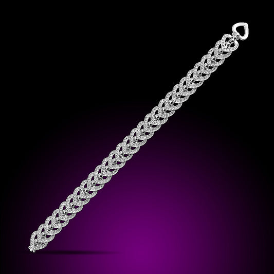 14K White Gold Diamond Bracelet Set With 5.0Ct Diamonds
